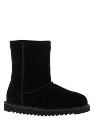 Gooce Skórzane kozaki zimowe "Sawel Waterproof" w kolorze czarnym rozmiar: 40. Czarne kozaki Gooce, na zimę, bez wzorów, z materiału, eleganckie, bez obcasa, bez zapięcia. Za 223.99 zł.