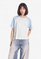 Koszulka sportowa damska Prosto College z krótkim rękawem. Niebieskie t-shirty sportowe Prosto., m, z aplikacjami, z bawełny, bez ramiączek. Za 73.99 zł.