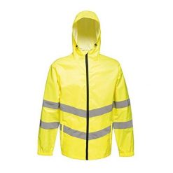 Kurtka Odblaskowa Unisex Dla Dorosłych HiVis Łatwe Pakowanie. Żółte kurtki Regatta, xl, bez wzorów, sportowe, bez kaptura. Za 149.99 zł.