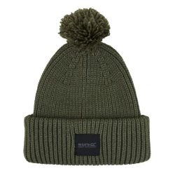 Czapka Unisex Dla Dorosłych Pompon Connora. Zielone czapki zimowe Regatta, bez wzorów. Za 51.99 zł.