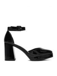 JENNY Czółenka CEO-LH24039-1 Czarny. Czarne czółenka Jenny, bez wzorów, z materiału, bez obcasa, bez zapięcia. Za 159.99 zł.