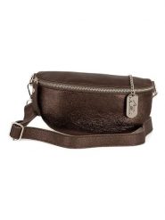 Anna Morellini Skórzana saszetka &quot;Azzurra&quot; w kolorze brązowym - 21 x 13 x 6 cm rozmiar: onesize. Brązowe nerki i saszetki Anna Morellini, bez wzorów, z materiału, sportowe, bez dodatków. Za 173.99 &#122;&#322;.