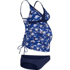 Tankini ciążowe (2 części) bonprix niebieski z nadrukiem. Niebieskie bikini bonprix, bez wzorów. Za 79.99 zł.