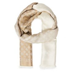 Szal Guess. Brązowe szaliki i kominy Guess, z aplikacjami. Za 269.99 zł.
