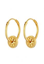Elli Damski wisior kreolski Moneta Sun Antique w 925 Sterling Silver Kolczyki 1 ct. Szare kolczyki Elli, srebrne. Za 248.99 zł.