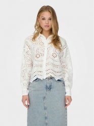 ONLY Koszula Bobby 15314566 Biały Cropped Fit. Białe koszule ONLY, m, bez wzorów, z bawełny, bez kołnierzyka, bez ramiączek. Za 119.99 zł.