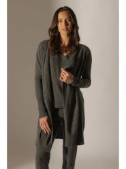 Perfect Cashmere Kaszmirowy kardigan "Abigail" w kolorze antracytowym rozmiar: M. Czarne swetry Perfect Cashmere, m, bez wzorów, z kaszmiru, bez ramiączek. Za 303.78 zł.