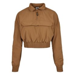 Kurtka damska Urban Classics cropped crinkle nylon. Brązowe kurtki Urban Classics, bez wzorów, z nylonu, bez kaptura. Za 214.00 zł.