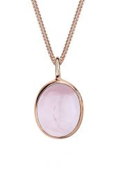 Elli Damski owalny wisiorek soliter z kwarcem różowym w pozłacanym różowym złotem srebrze próby 925 Sterling Silver Naszyjniki 1 ct. Czerwone naszyjniki Elli, z materiału, z kwarcem, pozłacane. Za 328.99 zł.