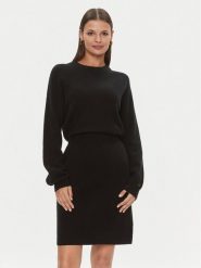 Tommy Hilfiger Sukienka dzianinowa WW0WW40263 Czarny Relaxed Fit. Czarne sukienki Tommy Hilfiger, xxl, bez wzorów, z dzianiny, bez kołnierzyka, bez ramiączek. Za 539.99 zł.