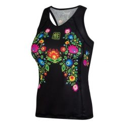 Koszulka sportowa damska bez rękawów Tank top EXTREME HOBBY FOLK. Czarne topy sportowe EXTREME HOBBY, xl, bez wzorów, z elastanu, na fitness i siłownię. Za 139.00 zł.