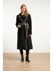 Smashed Lemon Płaszcz przejściowy w kolorze czarnym rozmiar: XL. Czarne płaszcze Smashed Lemon, xl, z aplikacjami, bez kaptura. Za 257.14 zł.