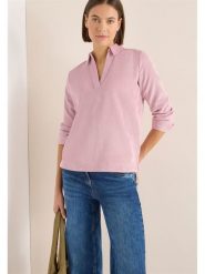 Cecil Bluzka w kolorze jasnoróżowym rozmiar: XS. Różowe bluzki Cecil, xs, bez wzorów, bez kołnierzyka, bez ramiączek. Za 140.20 zł.