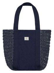 Barts Shopper bag "Lata" w kolorze granatowym - 45 x 37 x 10 cm rozmiar: onesize. Niebieskie shopper bag Barts, bez wzorów, z bawełny, na ramię, bez dodatków. Za 105.88 zł.