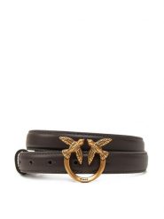 PINKO Pasek Damski Love Berry H2 Belt PE 25 PLT01 100143 A0F1 Brązowy. Brązowe paski Pinko, bez wzorów, ze skóry. Za 429.99 zł.