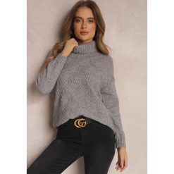 Ciemnoszary Golf Aldeimon. Szare swetry Renee, na jesień, s, bez wzorów, bez ramiączek. W wyprzedaży za 90.99 zł.