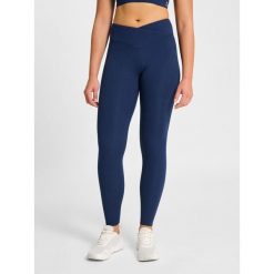 Damskie legginsy Hummel Hmlyoga Wrap High Waist. Niebieskie legginsy Hummel, bez wzorów, sportowe. Za 246.00 zł.