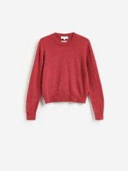 Sweter z wełny merino - brudny róż. Czerwone swetry Reserved, l, bez wzorów, z wełny, bez ramiączek. Za 199.99 zł.