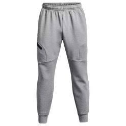 Spodnie Joggery Under Armour Unstoppable Flc Damskie. Szare spodnie sportowe Under Armour, bez wzorów, do biegania. Za 438.00 zł.
