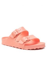 Birkenstock Klapki Arizona Eva 1022511 Różowy. Czerwone klapki Birkenstock, bez wzorów, z tworzywa sztucznego, bez obcasa, bez zapięcia. Za 249.00 zł.