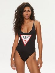 Guess Strój kąpielowy E4GJ48 LY00K Czarny. Czarne stroje jednoczęściowe Guess, z aplikacjami, z syntetyku. Za 249.99 zł.