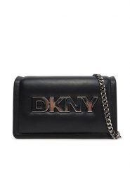 DKNY Torebka R44GZB74 Czarny. Czarne kopertówki DKNY, bez wzorów, ze skóry, wizytowe, bez dodatków. Za 339.99 zł.