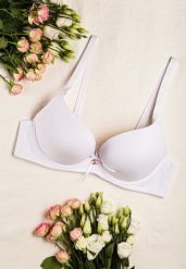Biały Biustonosz Full Cup z Koronką i Regulowanymi Ramiączkami Gicca. Białe biustonosze Born2be, bez wzorów, z koronki. Za 39.99 zł.