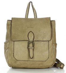 Plecak skórzany MARCO MAZZINI beż cappuccino v224c. Plecaki MARCO MAZZINI, bez wzorów, ze skóry, bez dodatków. Za 549.99 zł.