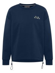 ELBSAND Bluza "Caris" w kolorze granatowym rozmiar: L. Niebieskie bluzy ELBSAND, l, bez wzorów, z bawełny, bez ramiączek, bez kaptura. Za 165.99 zł.