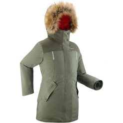 Parka turystyczna WTP - SH500 ultra-warm -20°C - dla dzieci 7-15 lat. Czerwone płaszcze QUECHUA, na zimę, m, bez wzorów, eleganckie, bez kaptura. Za 269.99 zł.