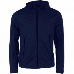 Kurtka puchowa Stanno Prime Softshell. Niebieskie kurtki STANNO, xl, bez wzorów, prążkowane, z kapturem. Za 362.50 zł.