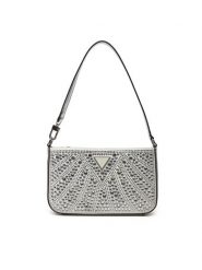 Guess Torebka HWXY95 28720 Srebrny. Szare torebki klasyczne Guess, z aplikacjami, z materiału, bez dodatków. Za 399.99 zł.