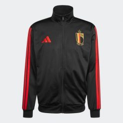 Kurtka dresowa piłkarska ADIDAS Belgia. Kurtki adidas, xl, bez wzorów, z dresówki, sportowe, bez kaptura. Za 339.99 zł.