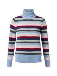 Brookshire wełniany sweter z golfem Kobiety Wełna niebieski|wielokolorowy, XL. Niebieskie swetry brookshire, xl, bez wzorów, z dzianiny, bez ramiączek. Za 199.95 zł.