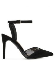 DeeZee Sandały HT5846-46 Czarny. Czarne sandały DeeZee, bez wzorów, z materiału, bez obcasa, na szpilce, bez zapięcia. Za 129.99 zł.