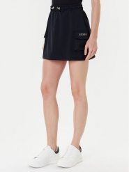 Guess Spódnica mini V5YD04 KCX42 Czarny Regular Fit. Czarne spódnice Guess, s, z aplikacjami, z syntetyku, mini. Za 189.99 zł.