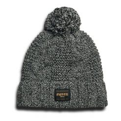 Damska czapka z dzianiny Superdry. Czarne czapki zimowe Superdry, bez wzorów, z dzianiny, eleganckie. Za 124.65 zł.