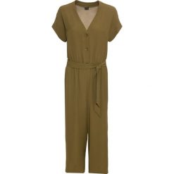 Kombinezon z szerokimi nogawkami: MUST HAVE bonprix zielono-oliwkowy. Kombinezony marki bonprix. Za 109.99 zł.