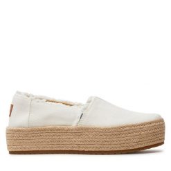 Espadryle Toms. Białe espadryle TOMS, bez wzorów, bez obcasa. Za 299.99 zł.