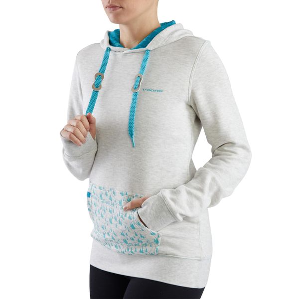 Bluza turystyczna damska Viking Laxa Bamboo z kapturem. Czarne bluzy Viking, l, bez wzorów, z bawełny, z kapturem, trekkingowe. Za 90.93 zł.