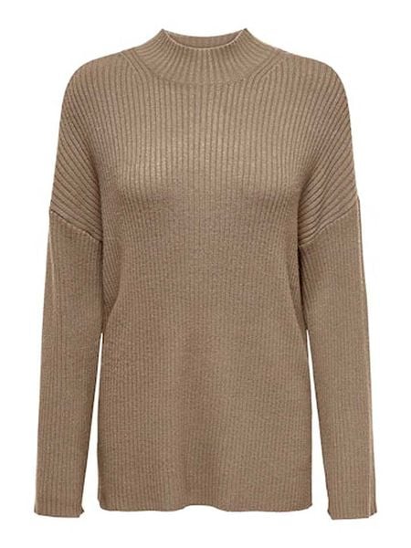 ONLY Sweter w kolorze jasnobrązowym rozmiar: M. Brązowe swetry ONLY, m, bez wzorów, prążkowane, bez ramiączek. Za 78.84 zł.