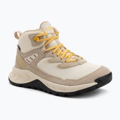 Buty trekkingowe damskie Keen Hightrail Mid Waterproof Birch. Brązowe buty trekkingowe Keen, bez wzorów, bez zapięcia. Za 479.99 zł.