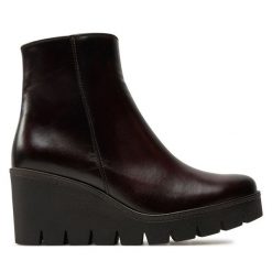 Botki Gabor. Brązowe botki Gabor, bez wzorów, bez obcasa, na koturnie, bez zapięcia. Za 659.99 zł.