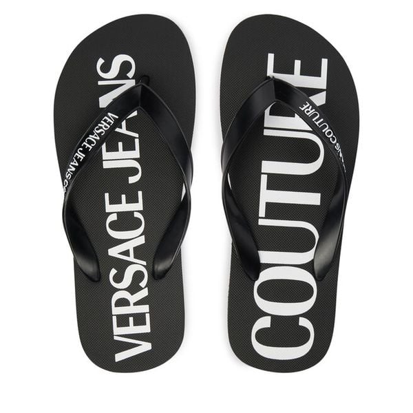 Japonki Versace Jeans Couture. Czarne japonki Versace Jeans Couture, bez wzorów, z jeansu. Za 145.99 zł.