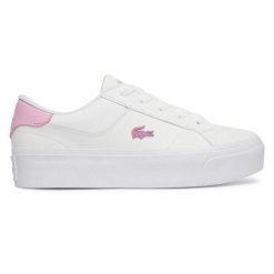 Buty Sportowe Damskie Lacoste Ziane Platform. Białe buty treningowe Lacoste, bez wzorów, bez zapięcia, tenisowe. Za 365.20 zł.