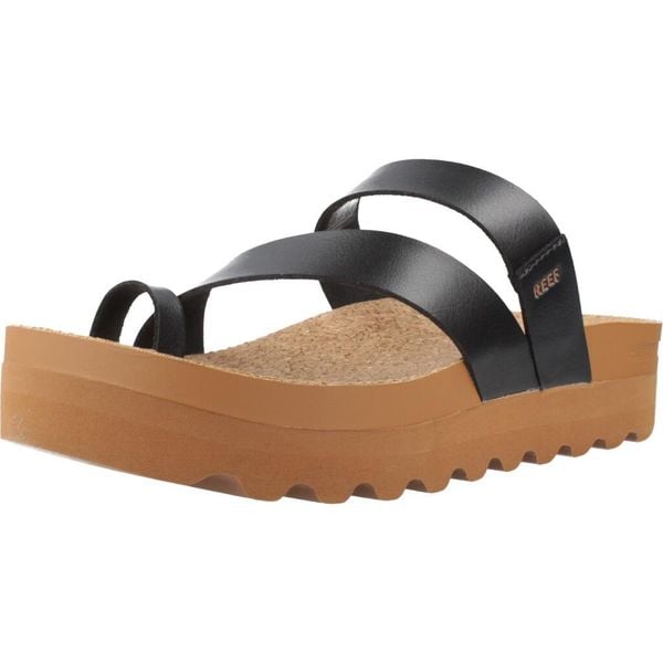 Sandały REEF VISTA HI LAYLA Czarny. Czarne sandały Reef, bez wzorów, z syntetyku, bez obcasa, bez zapięcia. Za 275.99 zł.