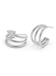 MOODE Kolczyki-półkreole "Daphne" rozmiar: onesize. Szare kolczyki MOODE, ze stali. Za 83.22 zł.