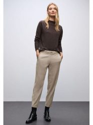 Street One Spodnie w kolorze beżowym rozmiar: 44/L28. Brązowe spodnie materiałowe Street One, bez wzorów, z materiału, street. Za 166.49 zł.