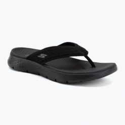 Japonki damskie SKECHERS Go Walk Flex Holly. Czarne japonki Skechers, bez wzorów. Za 209.99 zł.