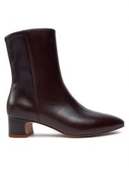Balagan Botki BALAGAN-STAV CIEMNY BRĄZ Brązowy. Brązowe botki BALAGAN, bez wzorów, ze skóry, bez obcasa, na słupku, bez zapięcia. Za 639.99 zł.